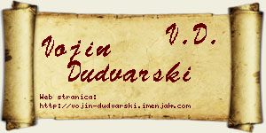 Vojin Dudvarski vizit kartica
